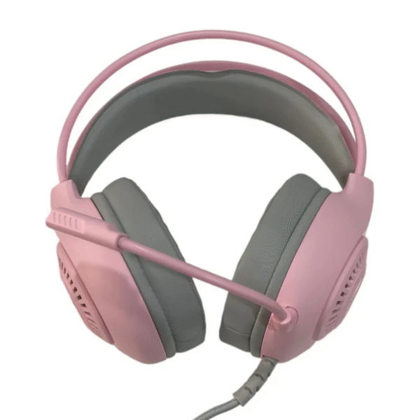 Audífonos Diadema Gaming RGB Jertech HG01 Rosado
