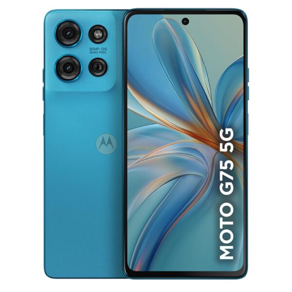 Combo Celular Motorola G75 Azul 256 GB 8 RAM 5G mas Audifonos Moto Buds Celeste - Imagen 2