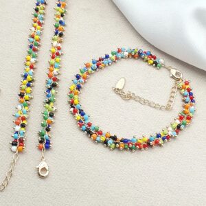 Tobillera Chaquiras y Alfileres