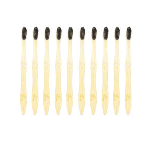 Cepillo de Dientes en Bambu Adulto Negro 10 Unidades Ecotrade