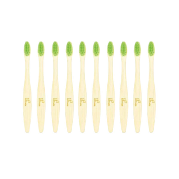 Cepillo de Dientes en Bambu Adulto Verde Lima 10 Unidades Ecotrade