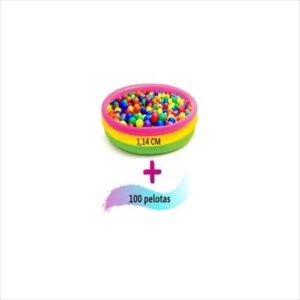Combo Piscina 114Cm X 25Cm Y 100 Pelotas Con Inflador
