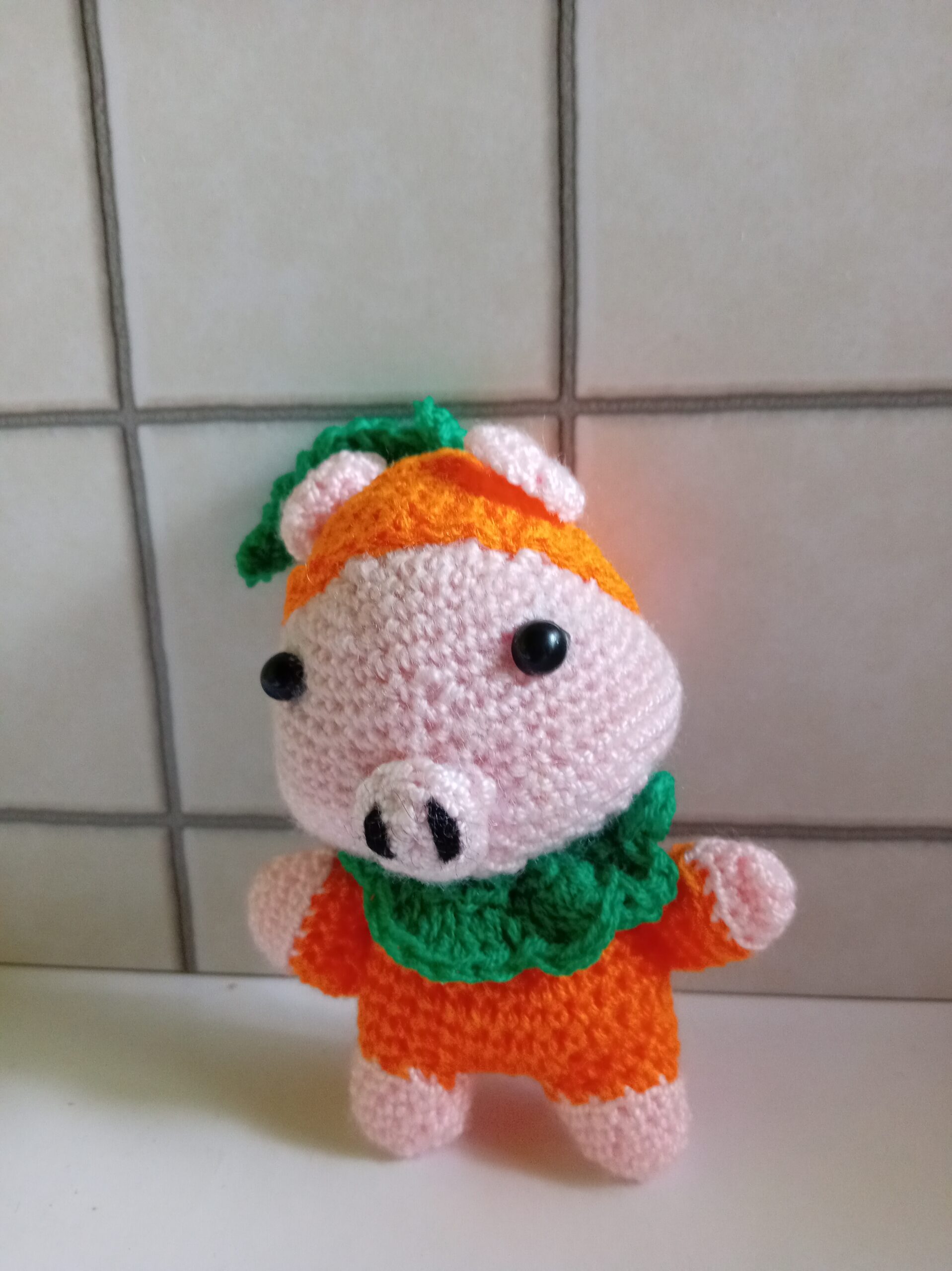 Cerdita con dizfras calabaza