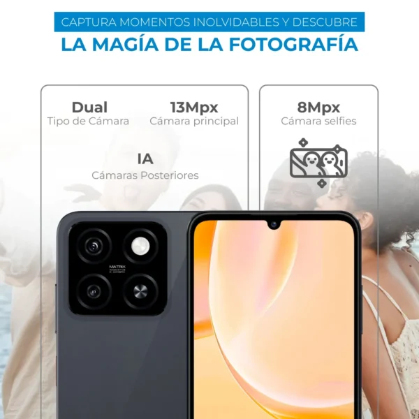 Celular Zte A55 128 Almacenamiento 4 y 6 Ram Negro - Imagen 3