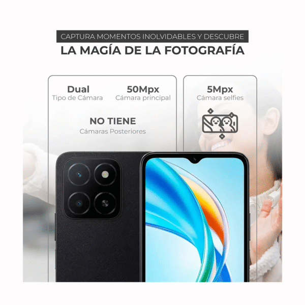 Celular Honor X5B 128 Almacenamiento 4 y 4 Ram Negro - Imagen 3