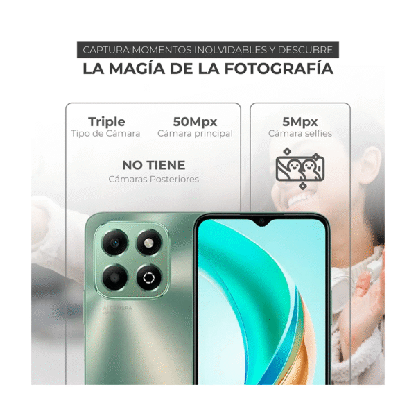 Celular Honor X6B 128 Almacenamiento 4 y 4 Ram Verde - Imagen 3