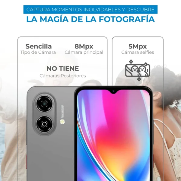 Celular Zte A35e 64 Almacenamiento 2 y 4 Ram Gris - Imagen 3