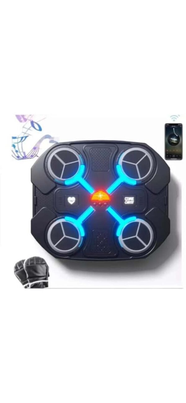 Boxeador Interactivo con Luces y Bluetooth Desafía los 4 Paneles de Poder y Ritmo