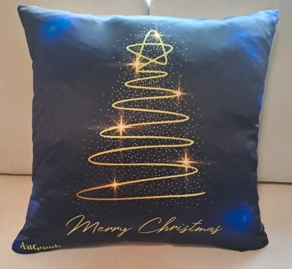 COJín árbol DE NAVIDAD AZUL - Imagen 2