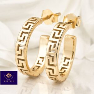 Aretes Calados Plata Oro
