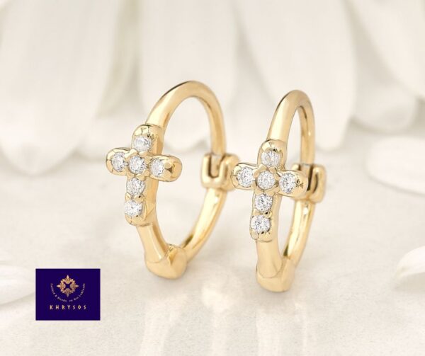 Aretes Crux Plata Oro