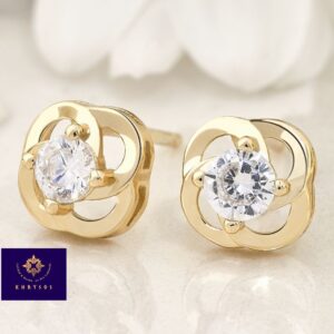 Aretes Espiral Plata Oro