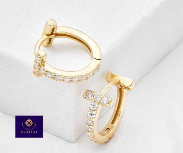Aretes Gaby Plata Oro - Imagen 2