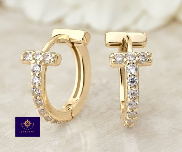 Aretes Gaby Plata Oro - Imagen 3