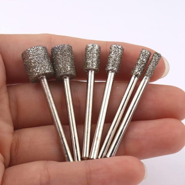 BROCA FRESA DIAMANTE CABEZA CILINDRICA DREMEL CNC Y MOTOTOOL 6 PCs - Imagen 6