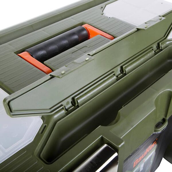 CARRO PORTAHERRAMIENTAS ORGANIZADOR BAUKER 25PG MANGO EXTENSIL RUEDAS - Imagen 7