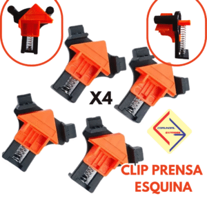 CLIP PRENSA ESQUINA PINZA DE FIJACIÓN PARA CORTE MADERA 90GR