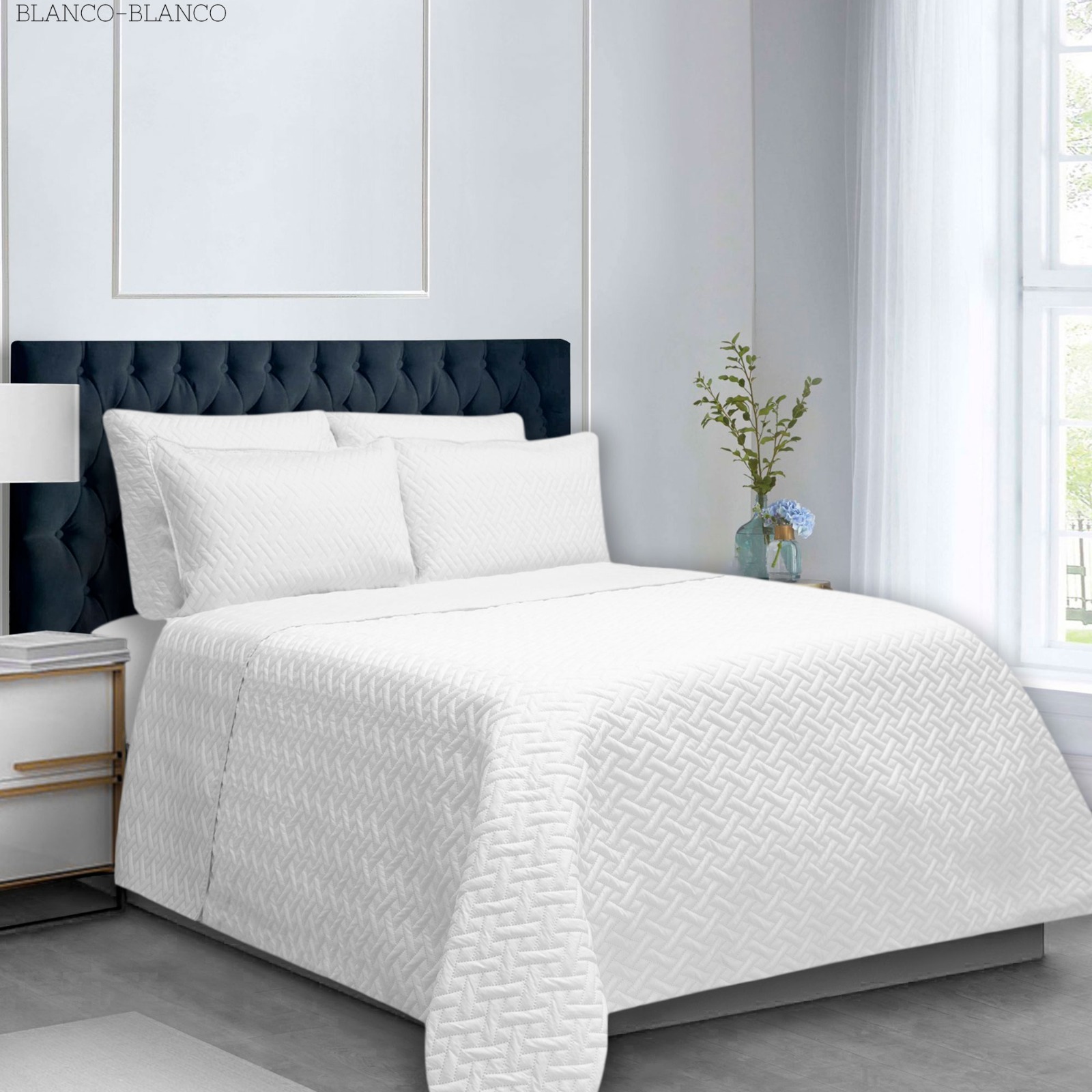 COLCHA UNICOLOR DOBLE