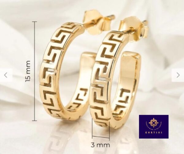 Aretes Calados Plata Oro - Imagen 4