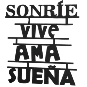 Cuadro decorativo en MDF SONRIE VIVE AMA