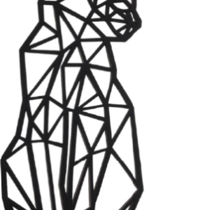 Cuadro Decorativo MDF GATO GEOMETRICO