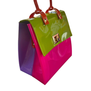 Bolso cofre unicolor