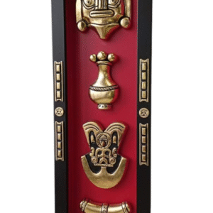 Cuadro Precolombino Artesanal x4 Figuras