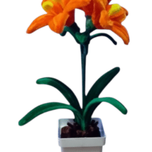 Planta decorativa de Azucenas hechas a mano