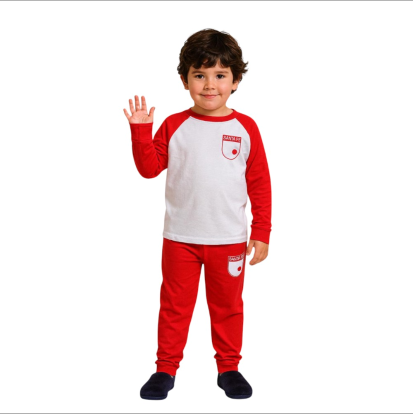 PIJAMA FUTBOLERA DE NIñO SANTA FE - Imagen 2