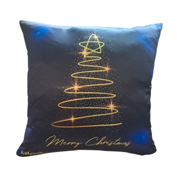 COJín árbol DE NAVIDAD AZUL