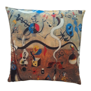 COJíN EL CARNAVAL DE ARLEQUIN DE JOAN MIRO