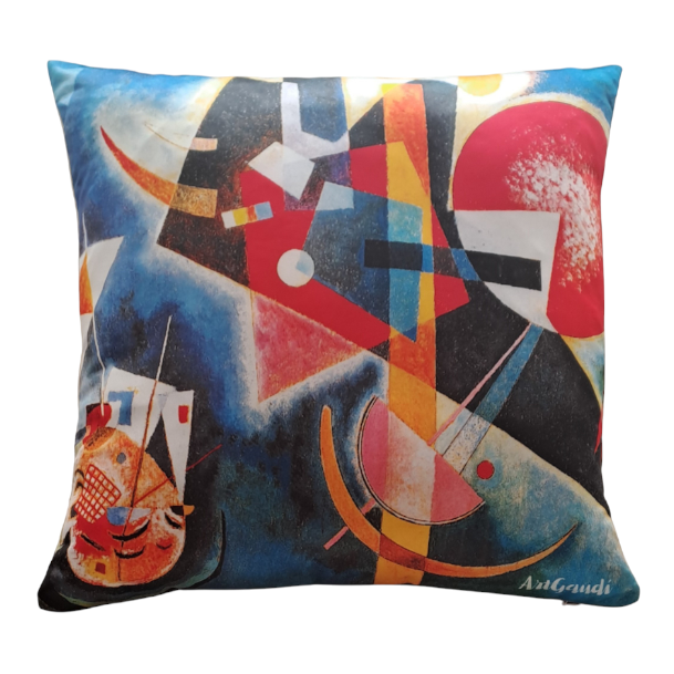 COJíN CON LA OBRA EN AZUL IN THE BLUE DE WASSILY KANDINSKY