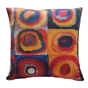 COJíN ESTUDIO DE COLOR CUADRADO CON CIRCULOS CONCENTRICOS VASILY KANDINSKI