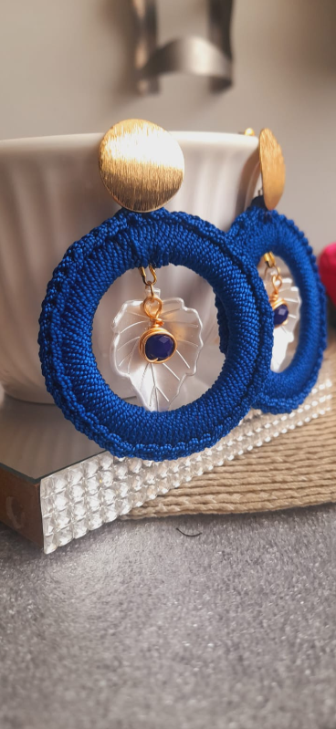 Maxi Aretes Terrena Azul - Imagen 3