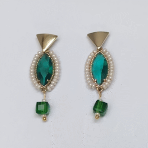 Aretes Tipo Esmeralda