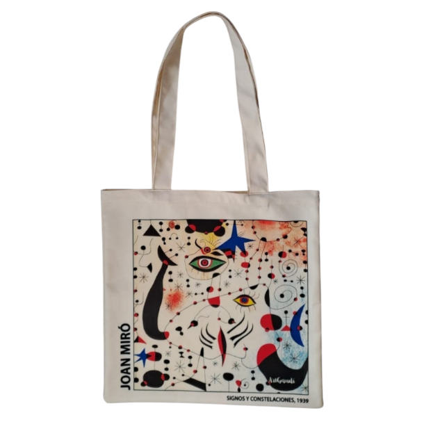 TOTEBAG SIGNOS Y CONSTELACIONES ENAMORADOS DE UNA MUJER DE JOAN MIRO