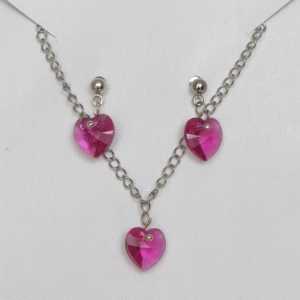 Set de collar y aretes Saroski Rubi