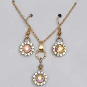 Set cadena y aretes dual elegante