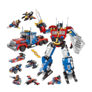 Set de bloques Transformers Optimus Prime 8 en 1 transformable robot y vehiculos