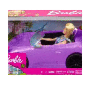 Carro convertible Barbie morado para muñecas