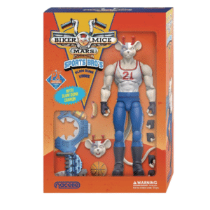 Figura de acción Biker Mice from Mars Sports Bros Slam Dunk Vinnie edición PX con accesorios
