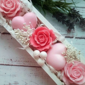 Set Decorativo Corazones y flores