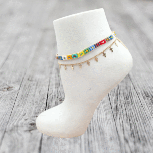 Tobillera Tejida en Telar