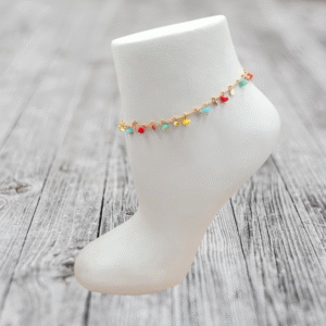 Tobillera Chips de Cristal de Colores