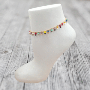 Tobillera Adiamantada con alfileres de Colores