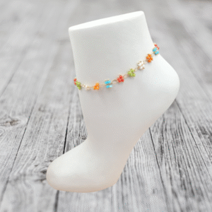 Tobillera Chaquiras x 4 de Colores