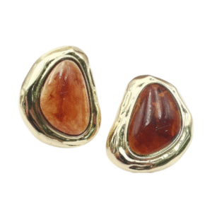 Aretes Triangular Resina Tipo Madera