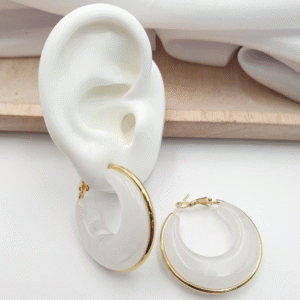 Aretes Candonga Resina Tipo Nacar