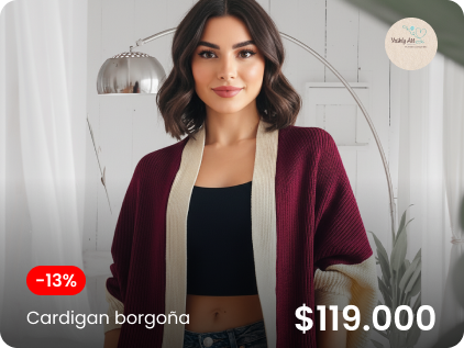 Cardigan-borgona
