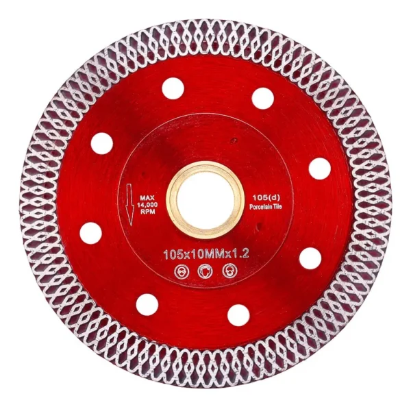 DISCO HOJA DE SIERRA ROJO DIAMANTE DE 4 PULGADAS CORTE CERÁMICA PORCELANA AZULEJO - Imagen 3